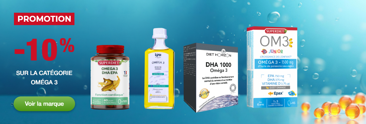 Promotion -10% sur la catégorie Oméga 3 