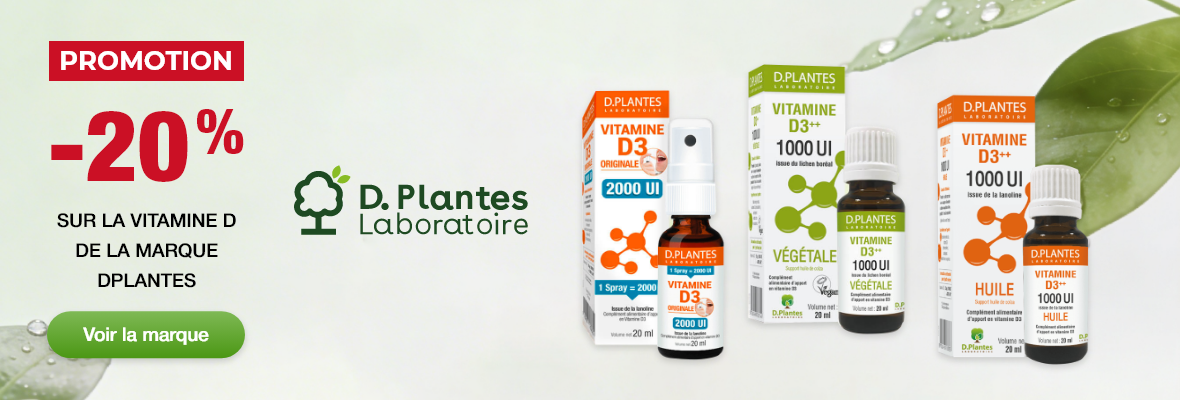 Promotion -20% sur la vitamine d de la marque dplantes
