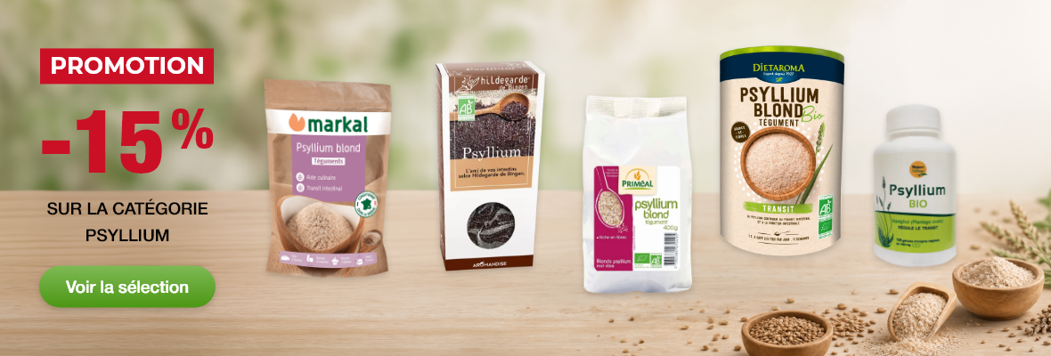 Promotion -15% sur la catégorie Psyllium