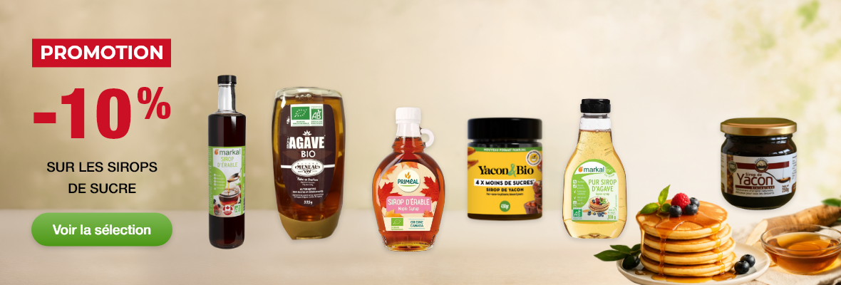 Promotion -10% sur les sirops de sucre