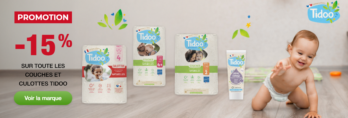 Promotion -15% sur toute les couches et culottes Tidoo