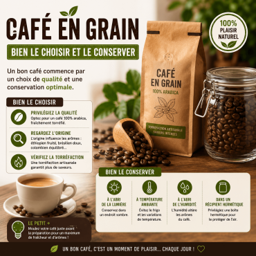 Café en grain : bien le choisir et le conserver