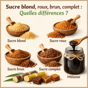 Comment choisir son sucre de canne bio : blond, roux, brun ou complet ?