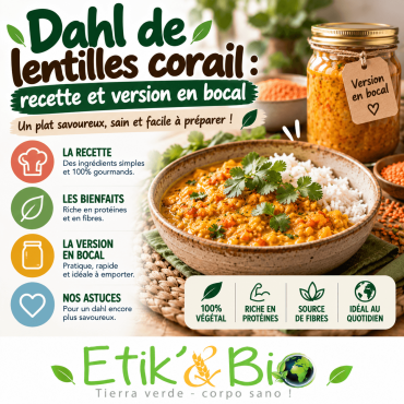 Dahl de lentilles corail : la recette au lait de coco et la version en bocal