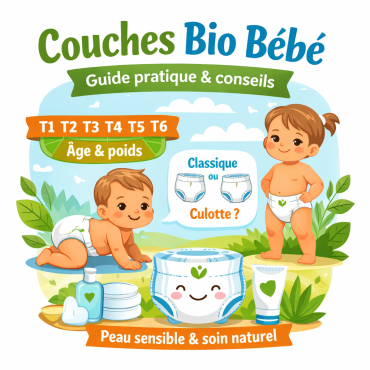 Couches bio bébé : comment bien choisir selon le poids, l’âge et la peau sensible