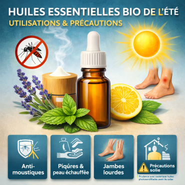 Huile essentielle bio de l'été : lesquelles choisir pour un été serein ?