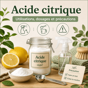 Acide citrique : utilisations, dosages et précautions