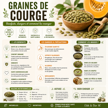 Graines de courge : bienfaits, précautions et façons de les consommer