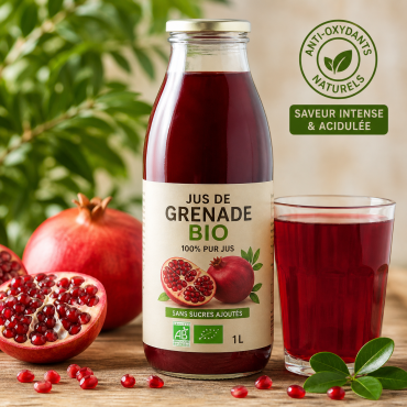 Jus de grenade bio : bienfaits, goût et conseils pour bien le choisir
