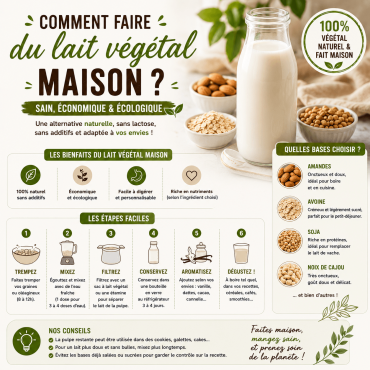 Comment faire du lait végétal maison ?