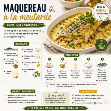 Maquereau à la moutarde : recettes maison et bienfaits