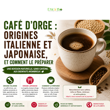 Café d'orge : origines italienne et japonaise, et comment le préparer