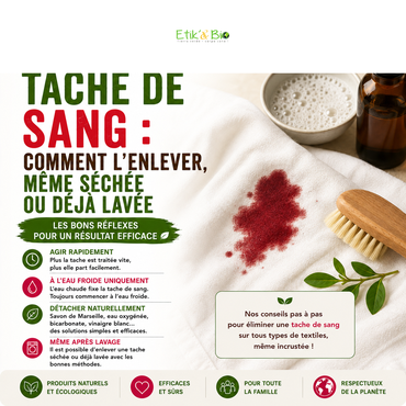 Comment enlever une tache de sang (fraîche ou séchée) sur un vêtement