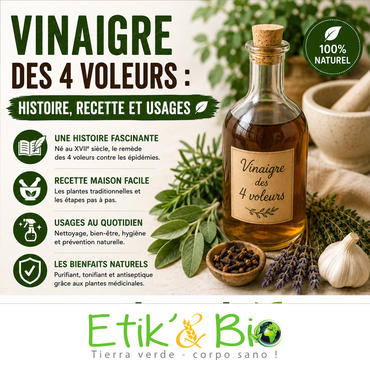 Vinaigre des 4 voleurs : histoire, composition, recette et usages