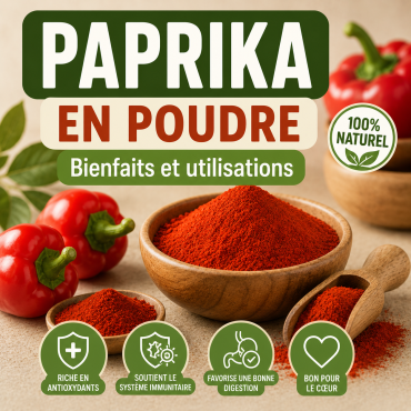 Paprika en poudre : bienfaits, différences entre doux, fumé et piquant, et comment l'utiliser