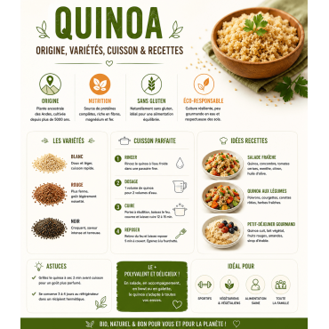 Quinoa : origine, variétés, cuisson et recettes