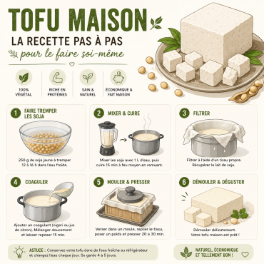 Tofu maison : la recette pas à pas pour le faire soi-même